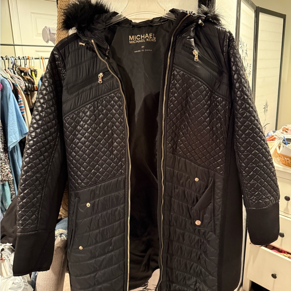 Michael Kors Black Quilted Puffer Jacket
